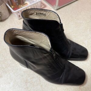 Bally Robbia Black Leather Ankle Boots